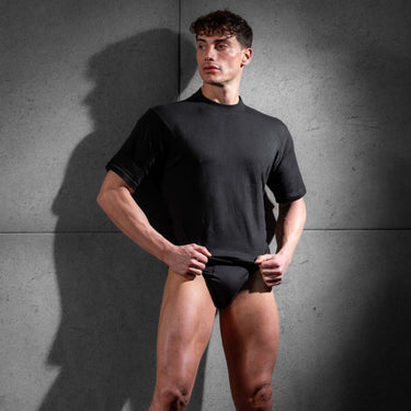 405508 Harro New Tee-Shirt Crew Neck - M014 Black Combination